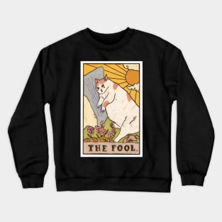 Sad Cat Meme The Fool Tarot Crewneck Sweatshirt